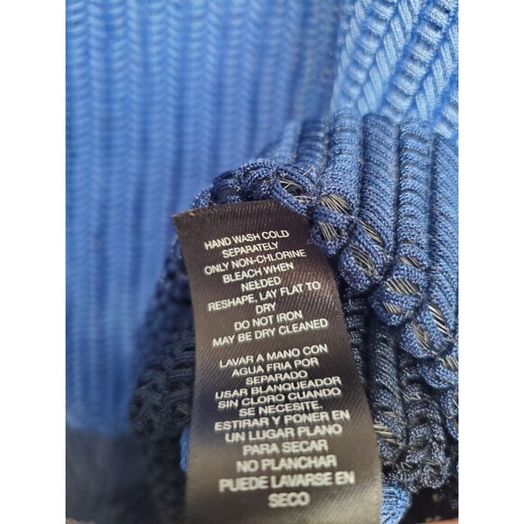 Chico's Travelers Dip-Dye Shaker Stitch Open Weave Mesh Tunic Size 3 (XL) - Picture 5 of 6